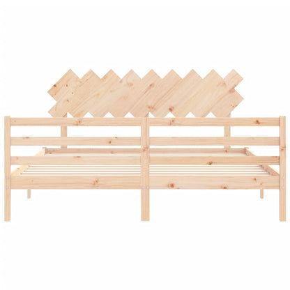 Bed Frame without Mattress Super King Size Solid Wood