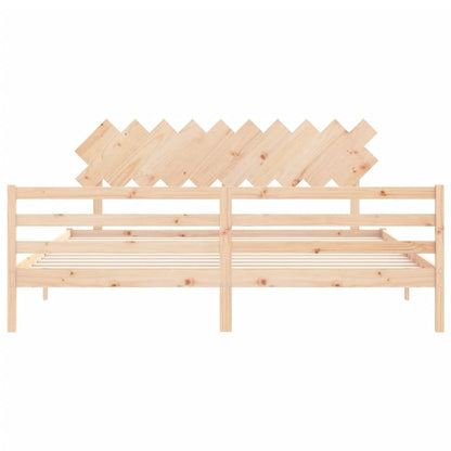 Bed Frame without Mattress 200x200 cm Solid Wood