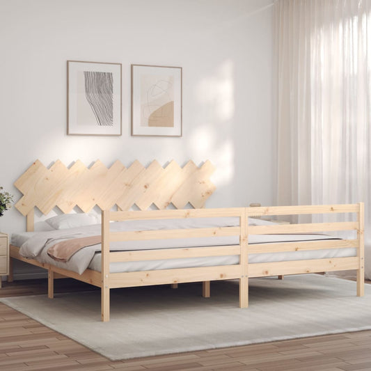 Bed Frame without Mattress 200x200 cm Solid Wood