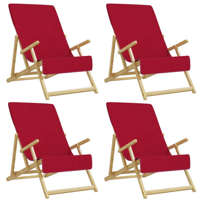 Beach Towels 4 pcs Burgundy 60x135 cm Fabric 400 GSM