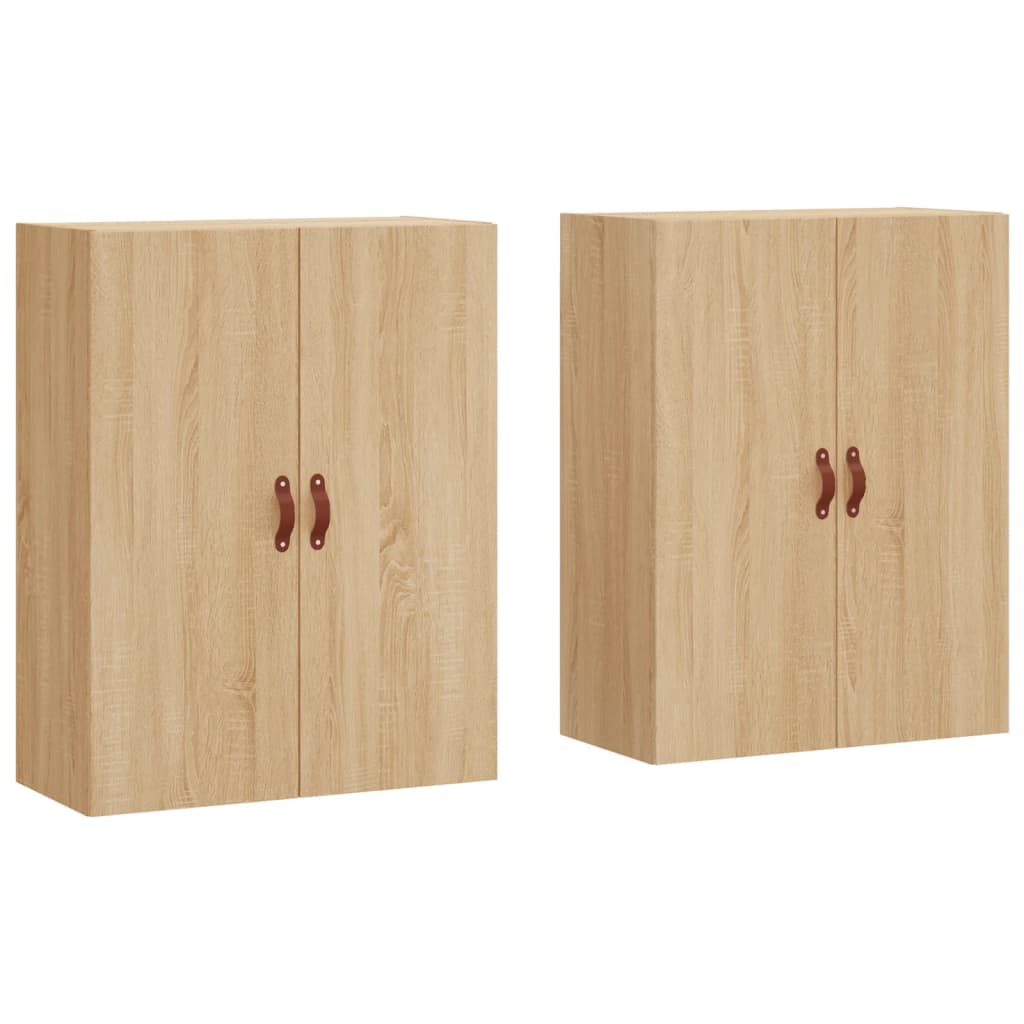 Wall Mounted Cabinets 2 pcs Sonoma Oak 69.5x34x90 cm