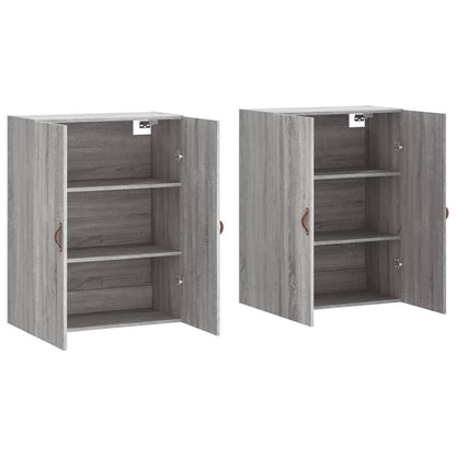 Wall Mounted Cabinets 2 pcs Grey Sonoma 69.5x34x90 cm