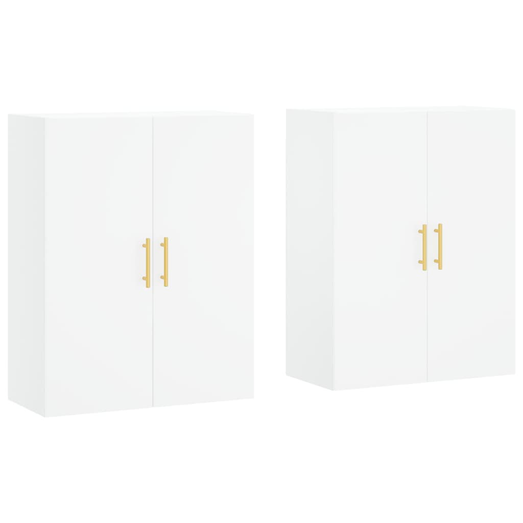 Wall Mounted Cabinets 2 pcs White 69.5x34x90 cm