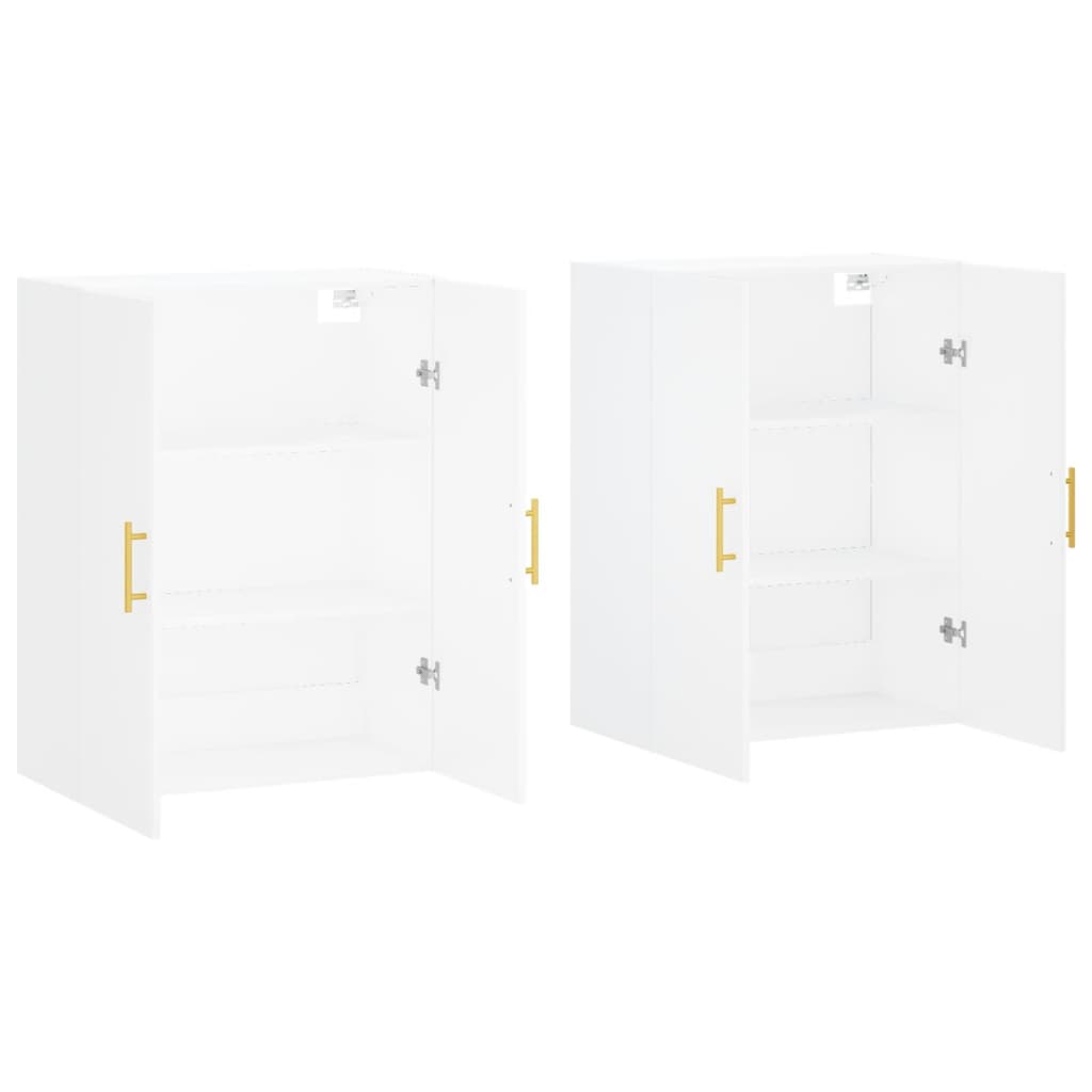 Wall Mounted Cabinets 2 pcs White 69.5x34x90 cm