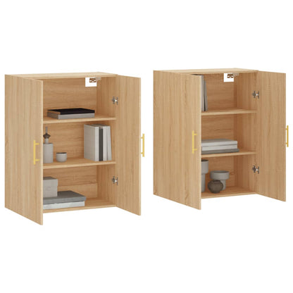Wall Mounted Cabinets 2 pcs Sonoma Oak 69.5x34x90 cm