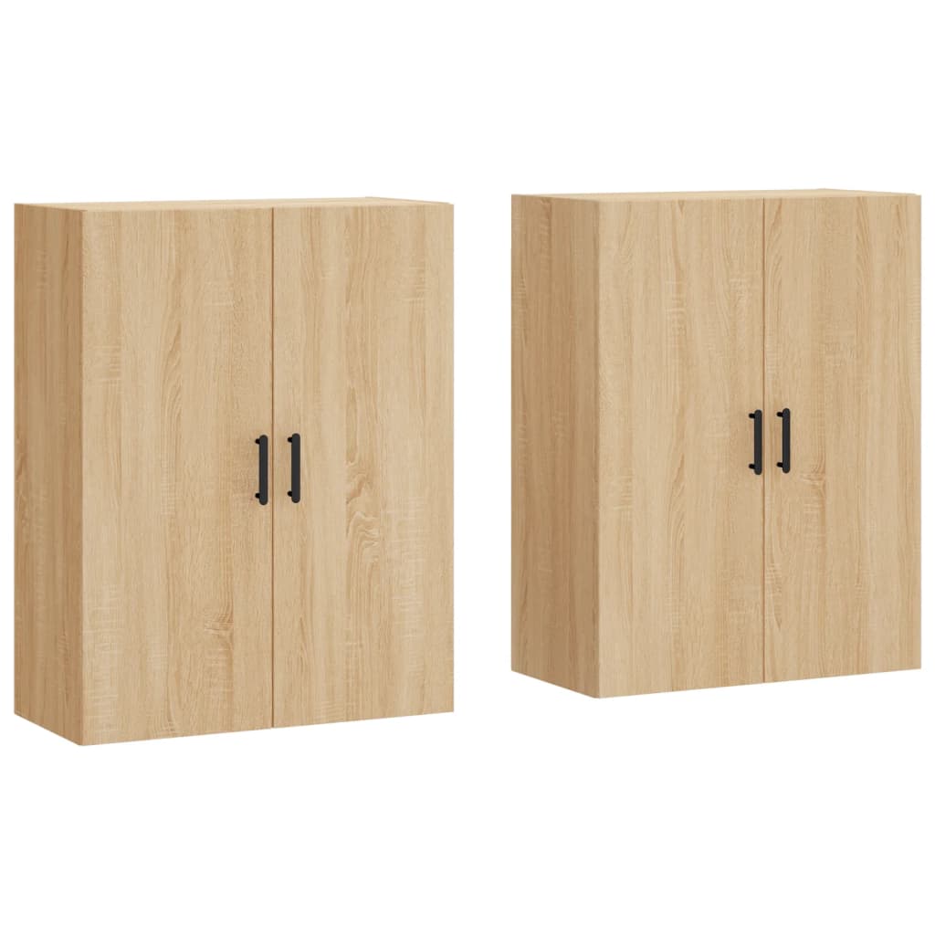Wall Mounted Cabinets 2 pcs Sonoma Oak 69.5x34x90 cm