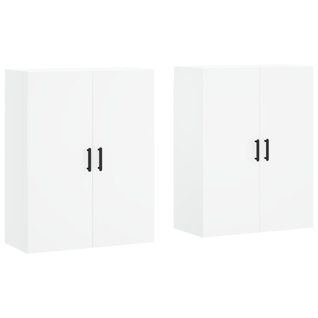 Wall Mounted Cabinets 2 pcs White 69.5x34x90 cm