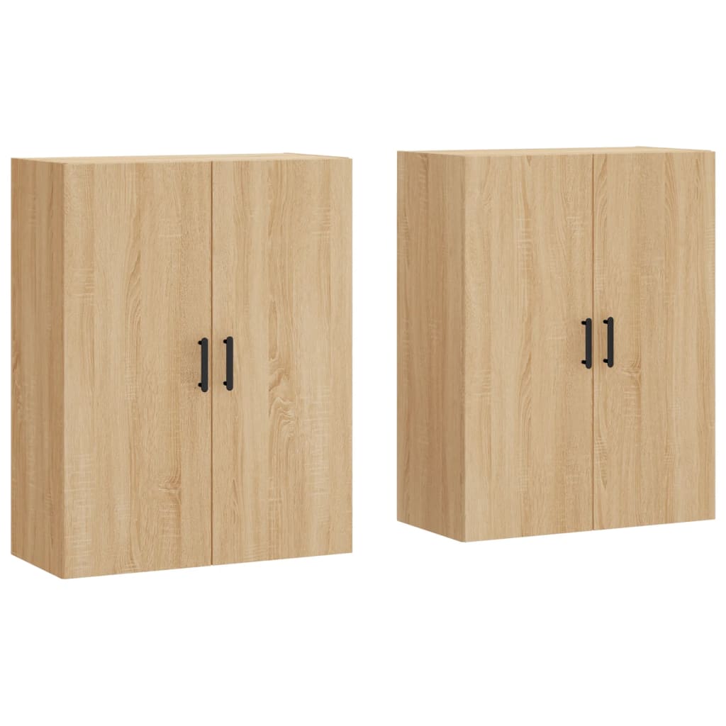 Wall Mounted Cabinets 2 pcs Sonoma Oak 69.5x34x90 cm