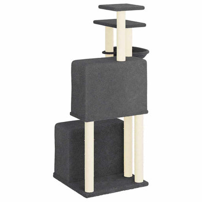 Cat Tree with Sisal Scratching Posts Dark Grey 122 cm