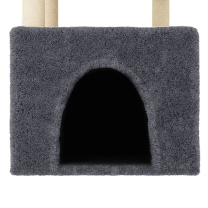 Cat Tree with Sisal Scratching Posts Dark Grey 109.5 cm