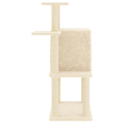 Cat Tree with Sisal Scratching Posts Cream 97 cm