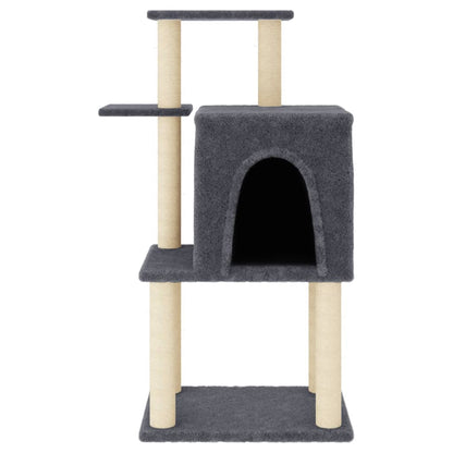 Cat Tree with Sisal Scratching Posts Dark Grey 97 cm