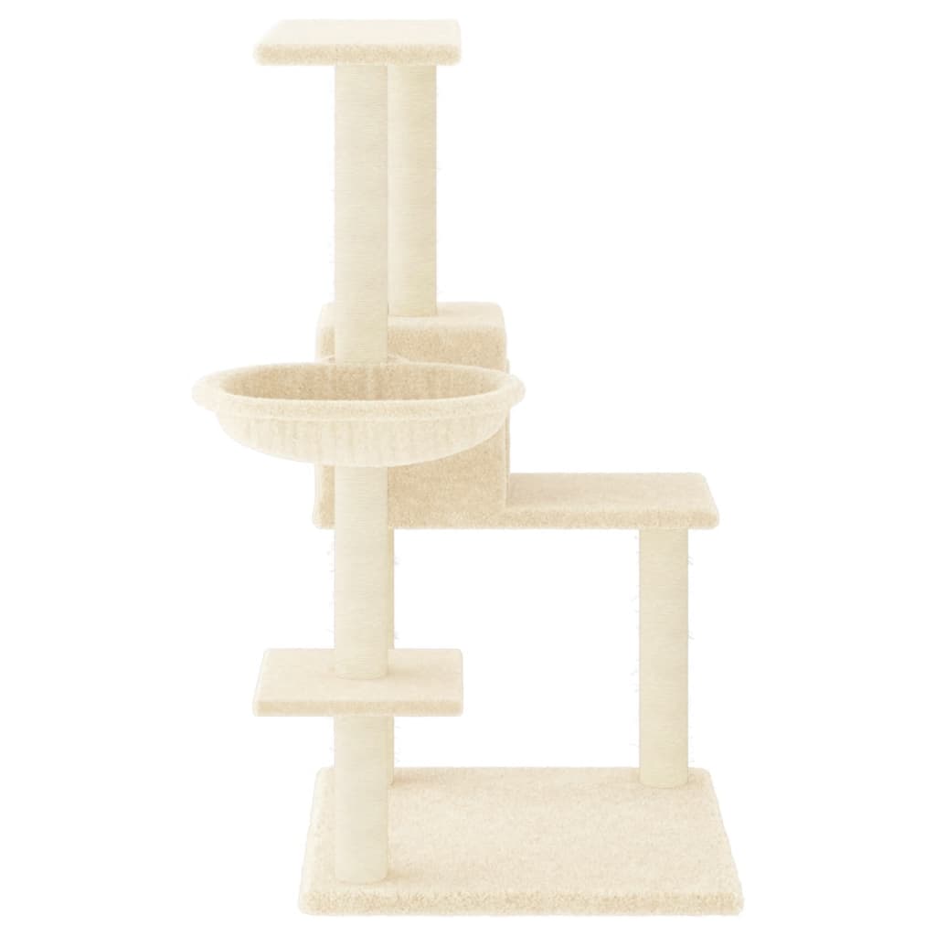 Cat Tree with Sisal Scratching Posts Cream 95 cm