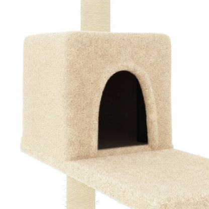 Cat Tree with Sisal Scratching Posts Cream 95 cm