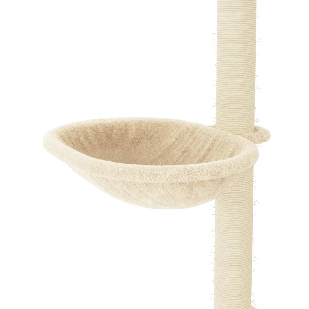 Cat Tree with Sisal Scratching Posts Cream 95 cm