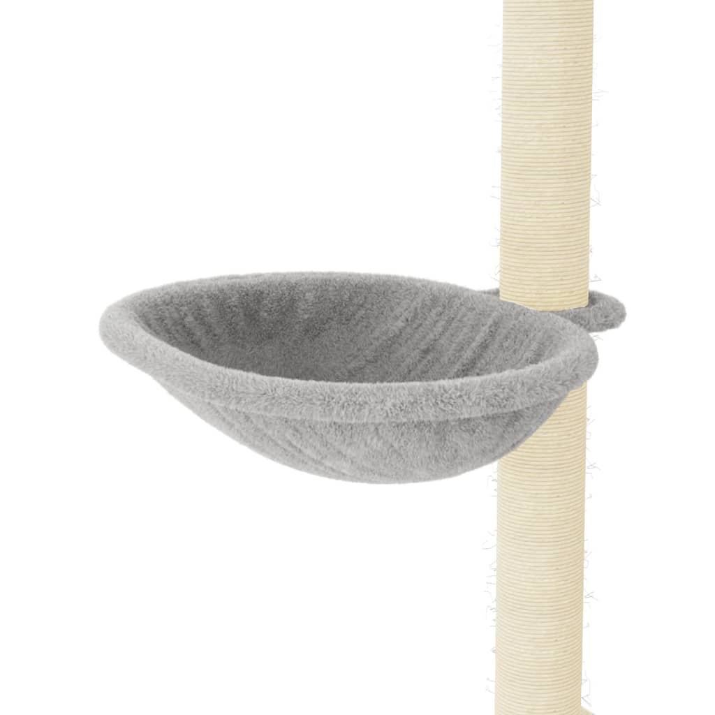 Cat Tree with Sisal Scratching Posts Light Grey 95 cm