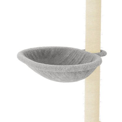 Cat Tree with Sisal Scratching Posts Light Grey 95 cm