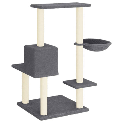 Cat Tree with Sisal Scratching Posts Dark Grey 95 cm