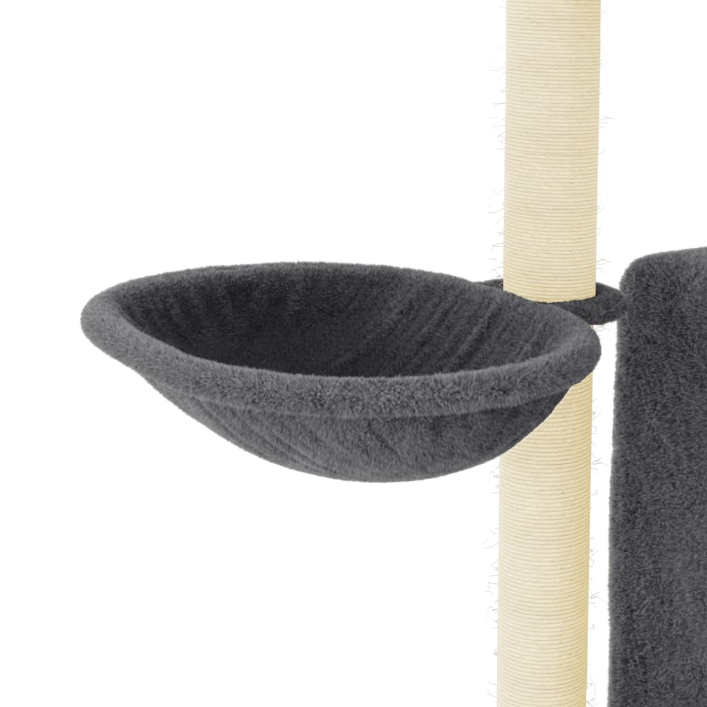 Cat Tree with Sisal Scratching Posts Dark Grey 96.5 cm