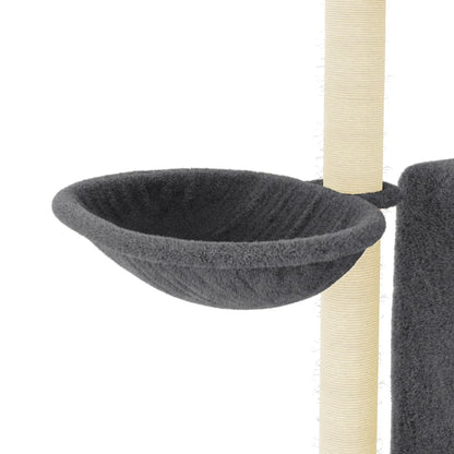 Cat Tree with Sisal Scratching Posts Dark Grey 96.5 cm