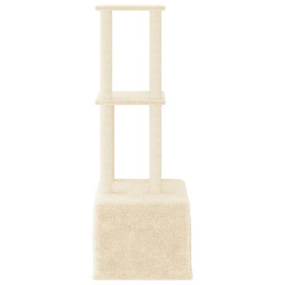 Cat Tree with Sisal Scratching Posts Cream 133.5 cm