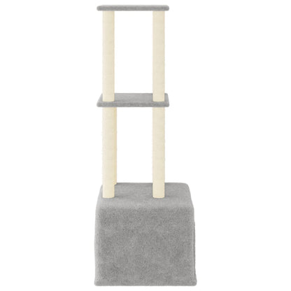 Cat Tree with Sisal Scratching Posts Light Grey 133.5 cm