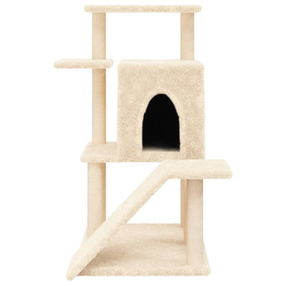 Cat Tree with Sisal Scratching Posts Cream 97 cm