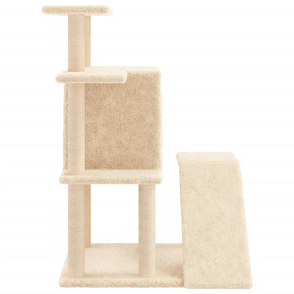 Cat Tree with Sisal Scratching Posts Cream 97 cm