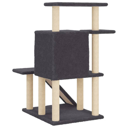 Cat Tree with Sisal Scratching Posts Dark Grey 97 cm