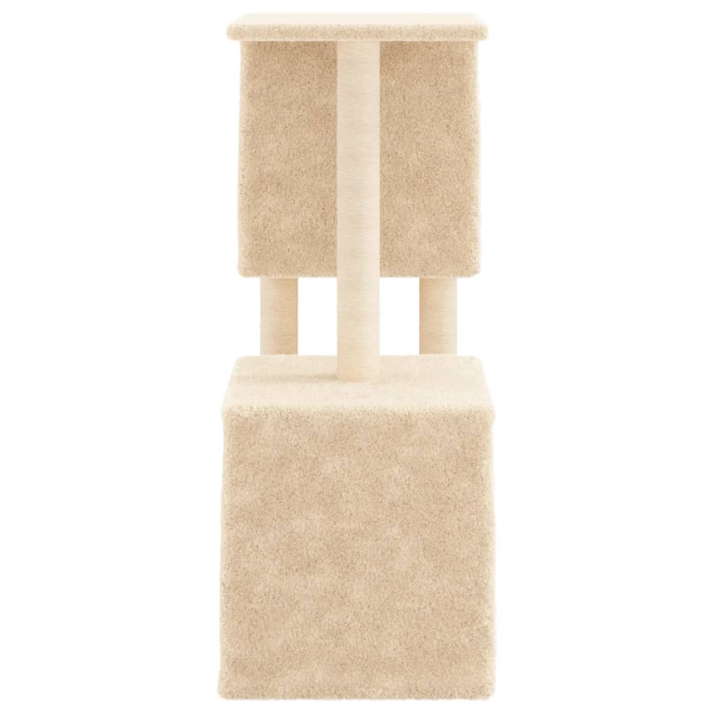 Cat Tree with Sisal Scratching Posts Cream 86 cm