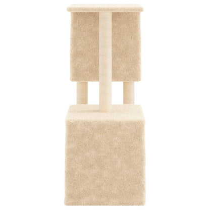 Cat Tree with Sisal Scratching Posts Cream 86 cm