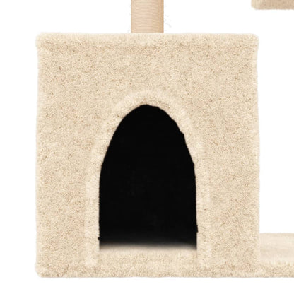 Cat Tree with Sisal Scratching Posts Cream 86 cm