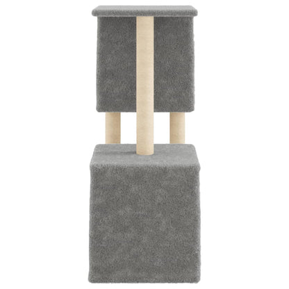 Cat Tree with Sisal Scratching Posts Light Grey 86 cm