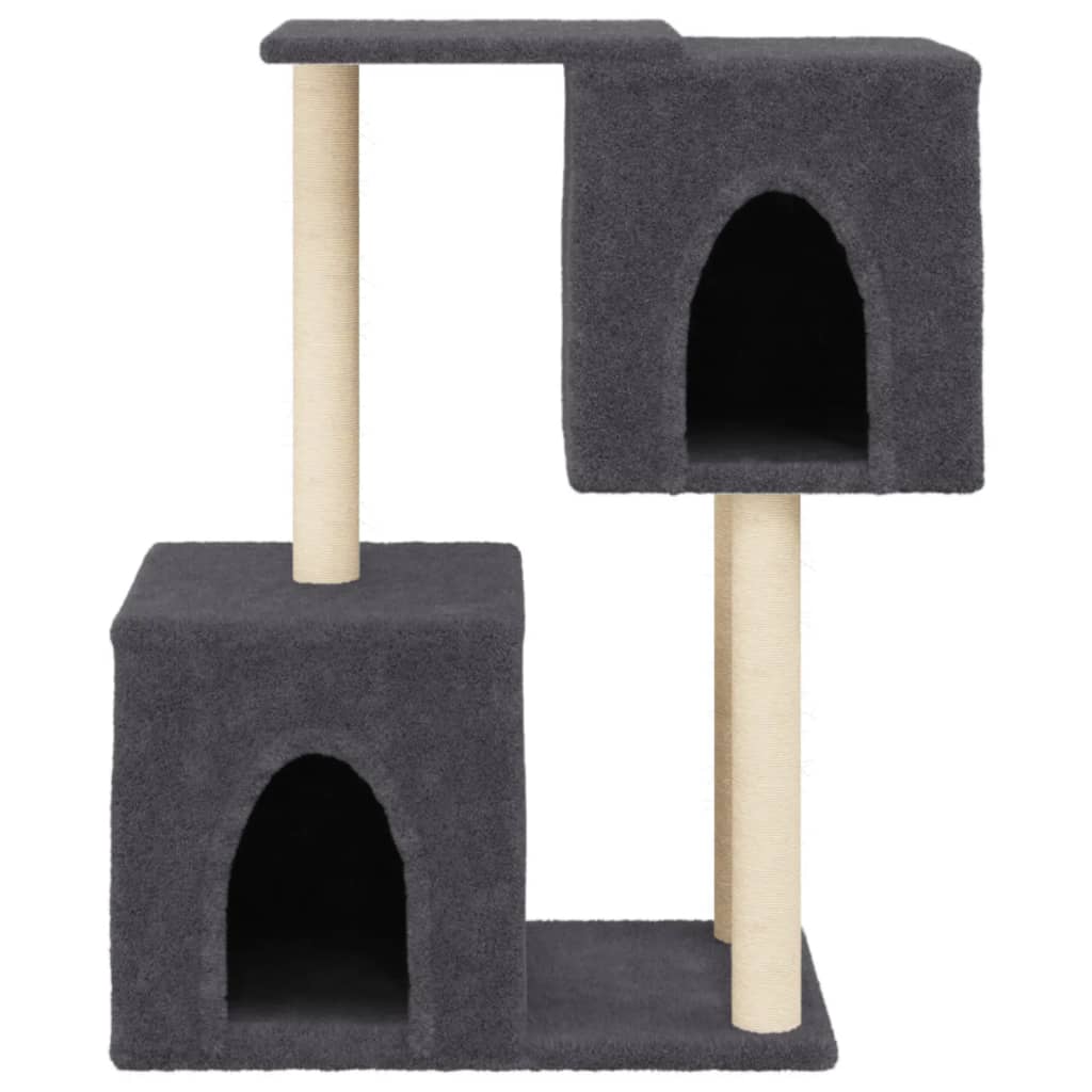 Cat Tree with Sisal Scratching Posts Dark Grey 86 cm