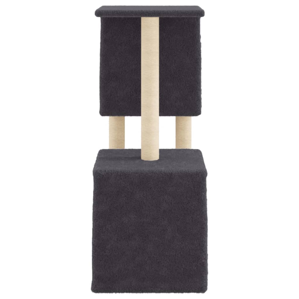 Cat Tree with Sisal Scratching Posts Dark Grey 86 cm
