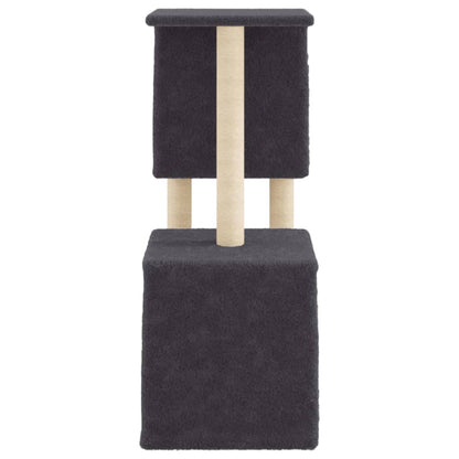 Cat Tree with Sisal Scratching Posts Dark Grey 86 cm