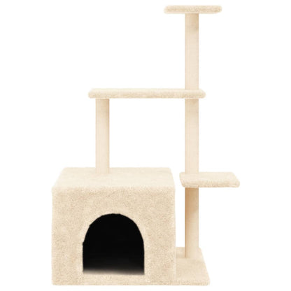 Cat Tree with Sisal Scratching Posts Cream 110 cm