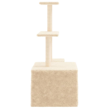 Cat Tree with Sisal Scratching Posts Cream 110 cm