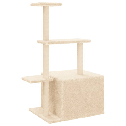 Cat Tree with Sisal Scratching Posts Cream 110 cm