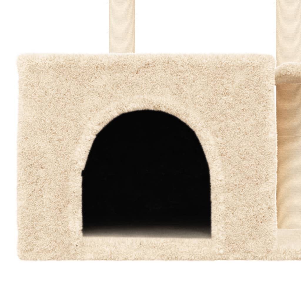 Cat Tree with Sisal Scratching Posts Cream 110 cm