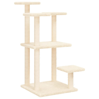Cat Scratching Posts with Platforms Cream 98.5 cm