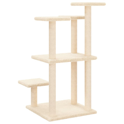 Cat Scratching Posts with Platforms Cream 98.5 cm