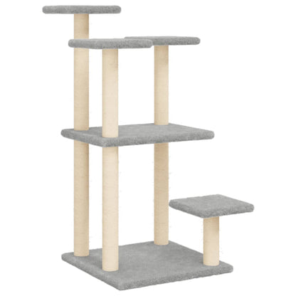 Cat Scratching Posts with Platforms Light Grey 98.5 cm