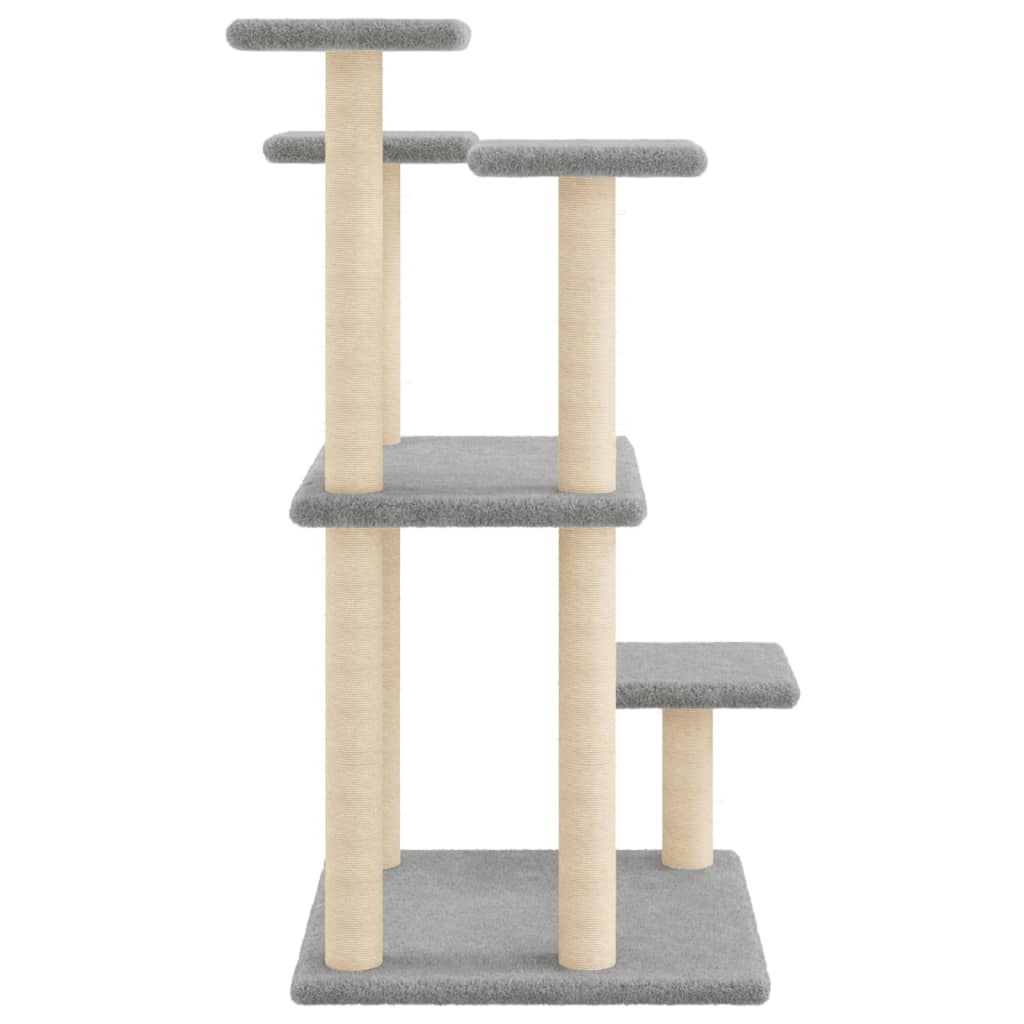 Cat Scratching Posts with Platforms Light Grey 98.5 cm