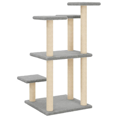 Cat Scratching Posts with Platforms Light Grey 98.5 cm