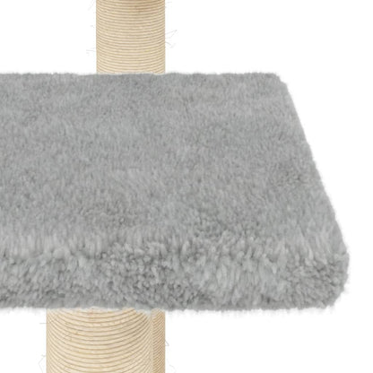 Cat Scratching Posts with Platforms Light Grey 98.5 cm