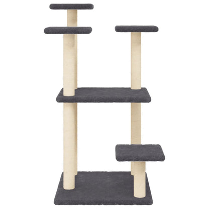 Cat Scratching Posts with Platforms Dark Grey 98.5 cm