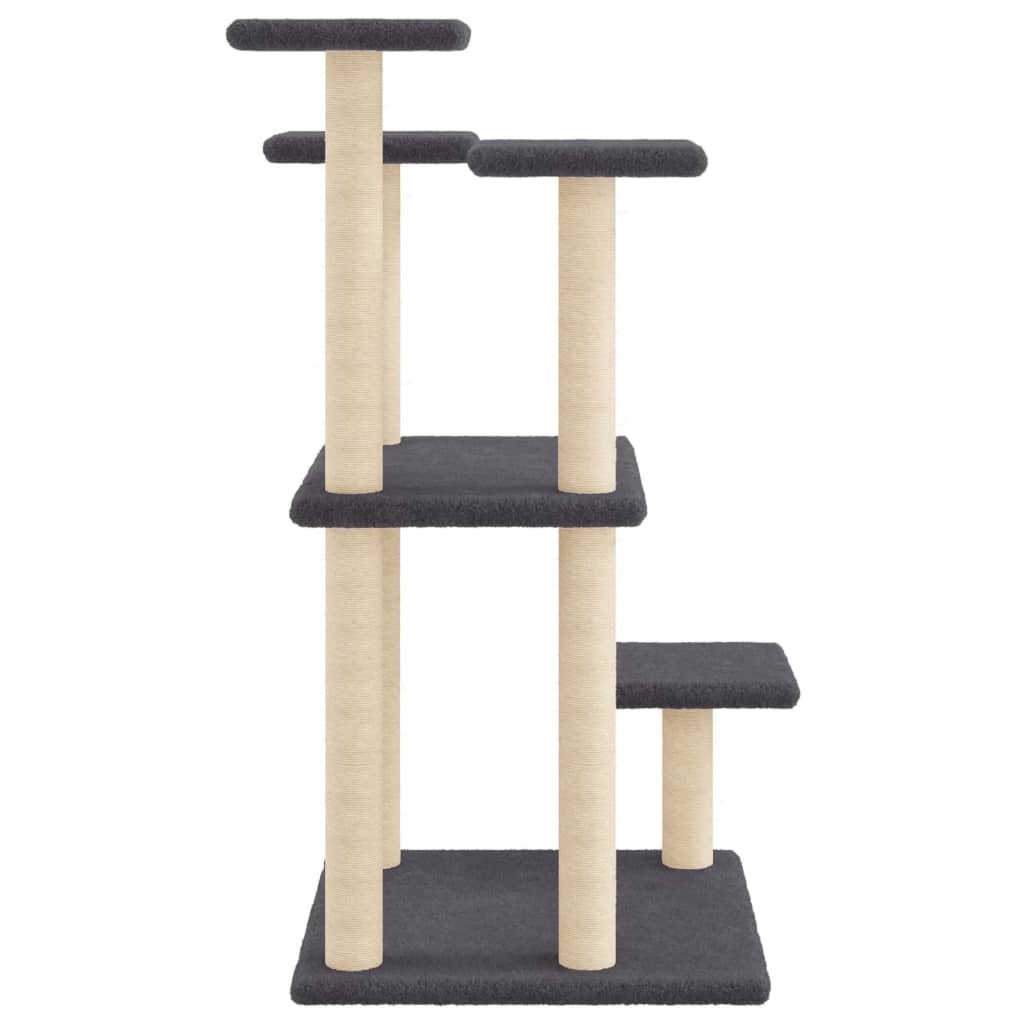 Cat Scratching Posts with Platforms Dark Grey 98.5 cm