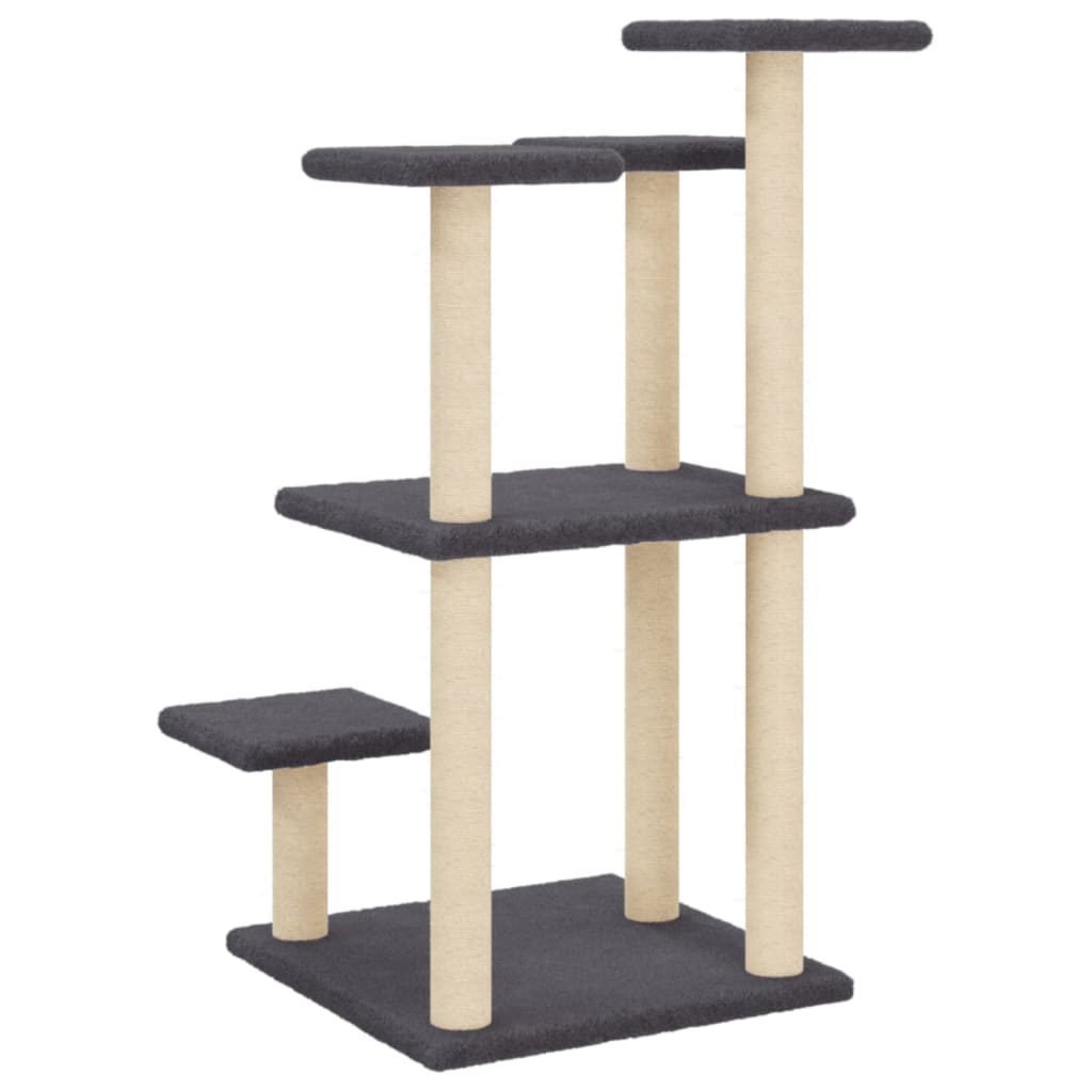 Cat Scratching Posts with Platforms Dark Grey 98.5 cm