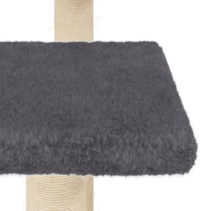 Cat Scratching Posts with Platforms Dark Grey 98.5 cm